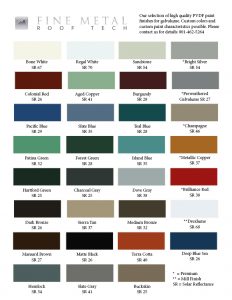 Color chart for galvalume | Spengler Industries