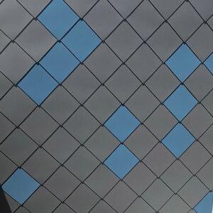 Grey and blue patterned diamond shingles in Brownsville PA by Spengler Industries