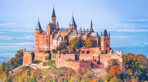 Hohenzollern Castle in the Swabian Alps, Germany