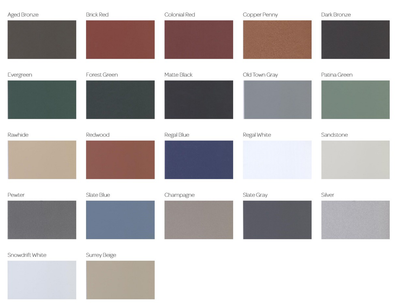 Marine-grade PVDF color swatches for Florida NOA diamond shingle, coastal applications